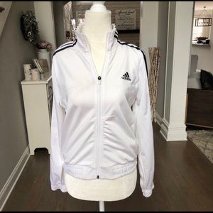 White Adidas track jacket